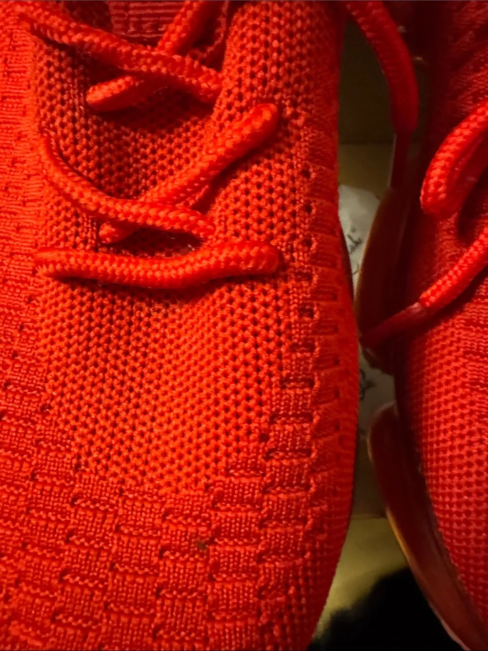 Men's Red Knit Athletic Sneakers